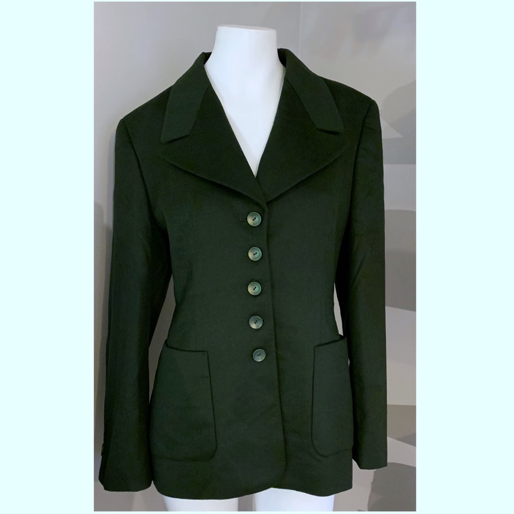 ESCADA Women’s Rabbits Angora Wool Blazer Green Size 10